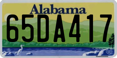 AL license plate 65DA417