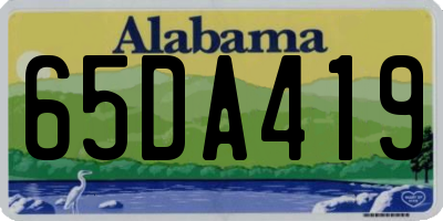 AL license plate 65DA419
