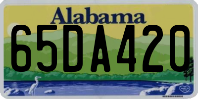 AL license plate 65DA420