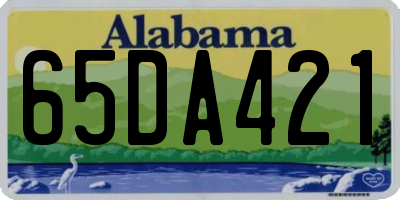 AL license plate 65DA421