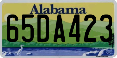 AL license plate 65DA423