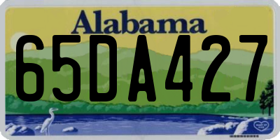 AL license plate 65DA427