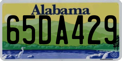AL license plate 65DA429