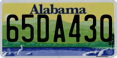 AL license plate 65DA430