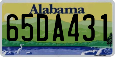 AL license plate 65DA431