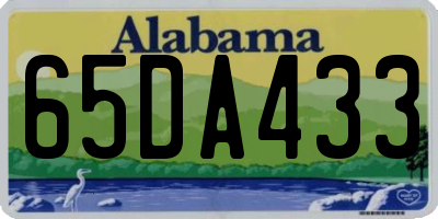 AL license plate 65DA433