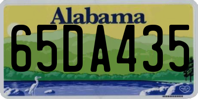 AL license plate 65DA435