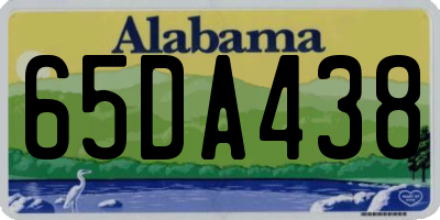 AL license plate 65DA438