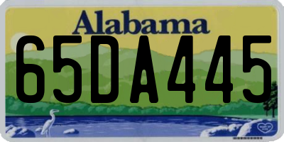 AL license plate 65DA445