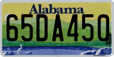 AL license plate 65DA450