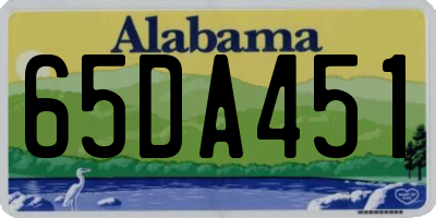 AL license plate 65DA451