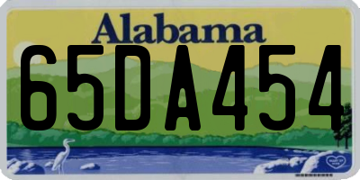 AL license plate 65DA454