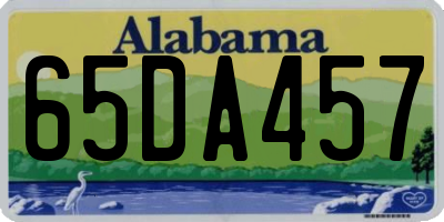 AL license plate 65DA457