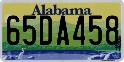 AL license plate 65DA458
