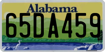 AL license plate 65DA459