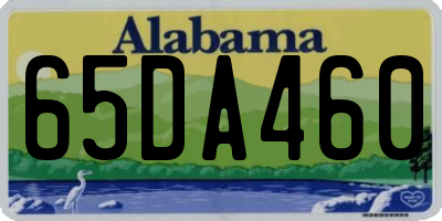 AL license plate 65DA460