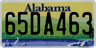 AL license plate 65DA463