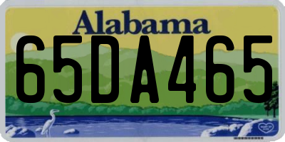 AL license plate 65DA465