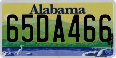 AL license plate 65DA466