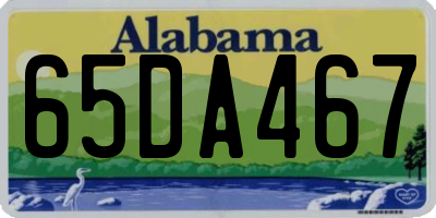 AL license plate 65DA467