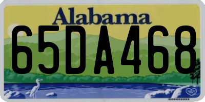 AL license plate 65DA468