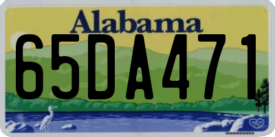 AL license plate 65DA471