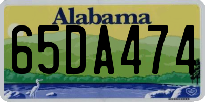 AL license plate 65DA474