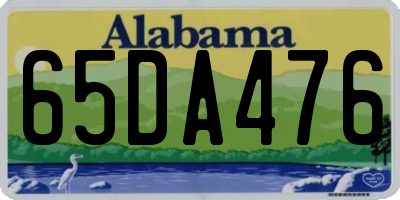 AL license plate 65DA476