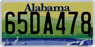 AL license plate 65DA478