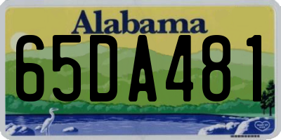 AL license plate 65DA481