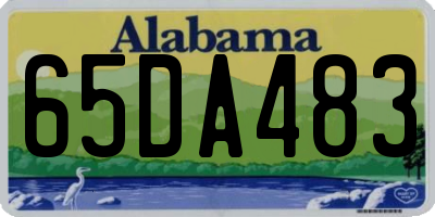 AL license plate 65DA483