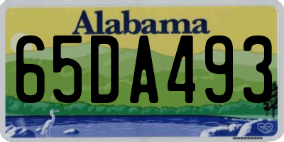 AL license plate 65DA493