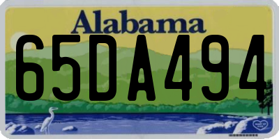 AL license plate 65DA494