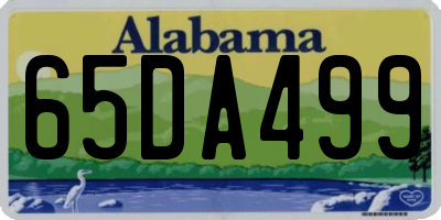 AL license plate 65DA499