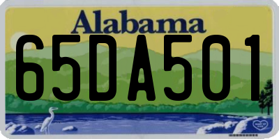 AL license plate 65DA501
