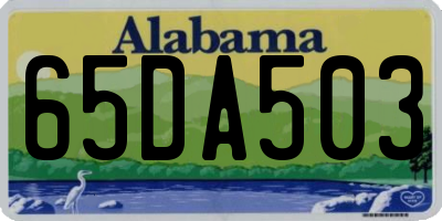 AL license plate 65DA503