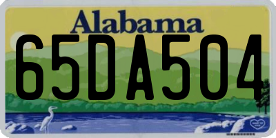 AL license plate 65DA504