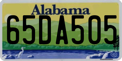 AL license plate 65DA505