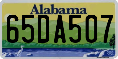 AL license plate 65DA507