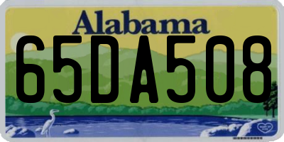 AL license plate 65DA508