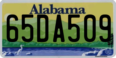AL license plate 65DA509