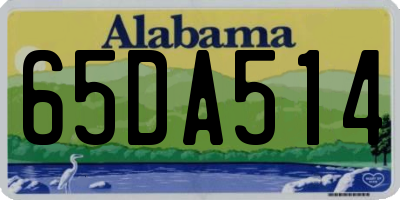 AL license plate 65DA514