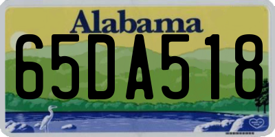 AL license plate 65DA518