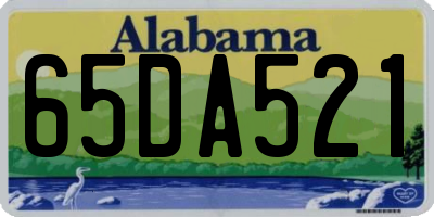 AL license plate 65DA521