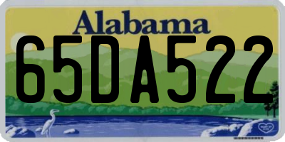 AL license plate 65DA522