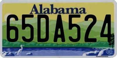 AL license plate 65DA524