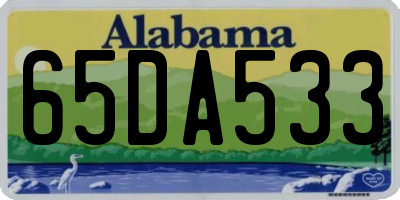 AL license plate 65DA533