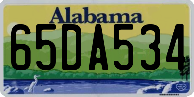 AL license plate 65DA534