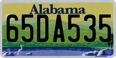 AL license plate 65DA535