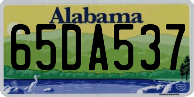 AL license plate 65DA537